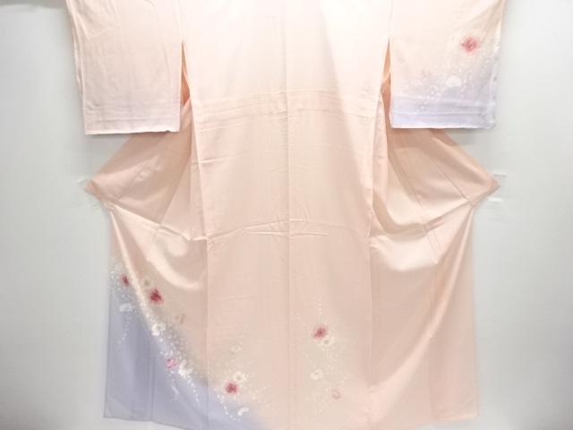 JAPANESE KIMONO / UNUSED HOMONGI / FOR SUMMER / FLOWER